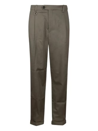 Paolo Pecora Pantaloni con pieghe frontali - Marrone