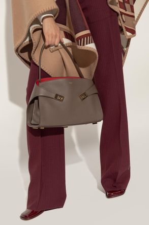 Ferragamo Shoulder Bag Hug, Womens, Brown