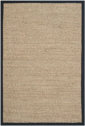 Safavieh Alfombra de pastos marinos beige/negro, 152 x 244 cm