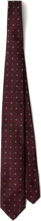 Prada Cravatta in seta con motivo geometrico - Rosso