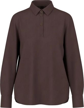Marc Cain Klassieke Blouse - Dames - Blouses & Shirts - Bruin - Maat: L Poliester