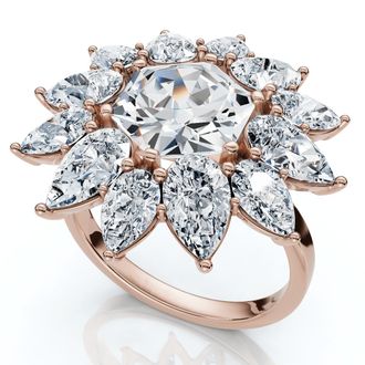 Pompeii3 Certified 5Ct Hexagon Diamond High Jewelry Ring 14k Gold or Platinum Lab Grown