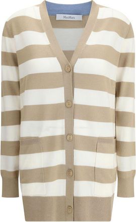 Max Mara Multicolor Fleece Wool Womens Cardigan