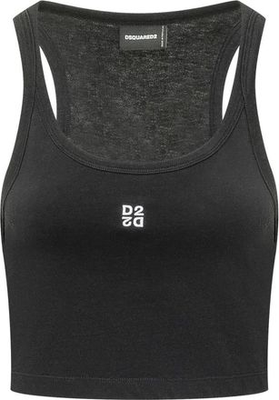 Dsquared2 Cropped Top - Dames - Tops zonder mouwen - Zwart - M - Tops