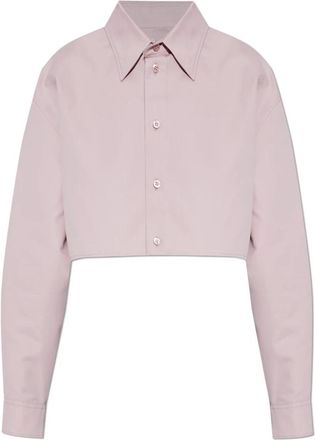 Balenciaga Shirts, female, Pink, Size: XS Cropped Shirt