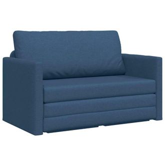 vidaXL Divano letto Blu 124 x 71 x 78 cm Tessuto Vidaxl