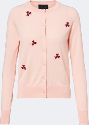 Simone Rocha C&aacute;rdigan de lana y seda adornado