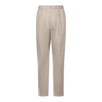 Eleventy Straight Trousers, male, Beige, Size: W33 Straight Trousers