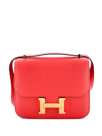 Herm&egrave;s Constance Bag Epsom 18 crossbody bag - Rosso