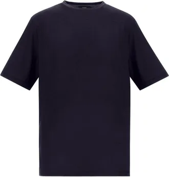 Herno Wool Crewneck T-Shirt - Navy