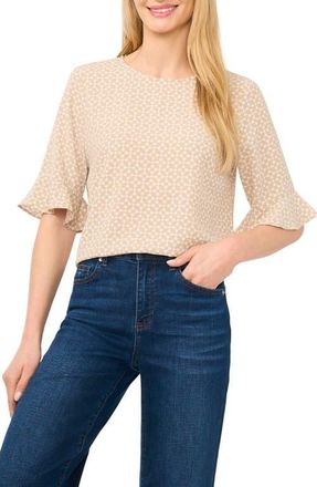 CeCe by Cynthia Steffe Ruffle Cuff Top in Birch at Nordstrom, Size X-Small