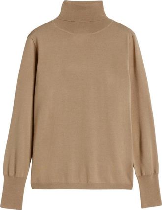 Aspesi Merino wollen coltrui Finezza 16 - Dames - Coltruien - Bruin - L - Wol - Truien & Vesten