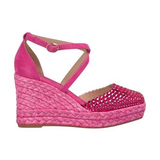 Alma En Pena Wedges, female, Pink, 7 UK, Bead-covered toe wedge