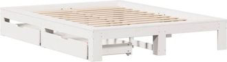 vidaXL Vidaxl - Bed Frame without Mattress White 140x200 cm Solid Wood Pine
