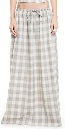 Lioness Sweet Escape Maxi Skirt in Smoke Plaid at Nordstrom Rack, Size X-Small