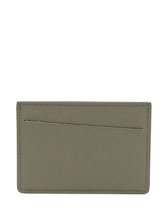Maison Margiela Four Stitches leather card holder - unisex - Calf Leather/Rayon/Viscose/Calf Leather - One Size - Green