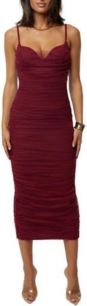 JLUXLABEL True Form Midi Dress in Burgundy at Nordstrom, Size X-Small