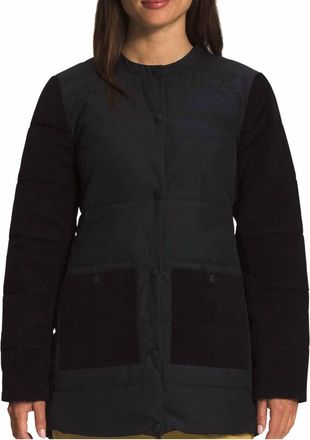 The North Face Womens Harway Collarless Midi Jacket In Black