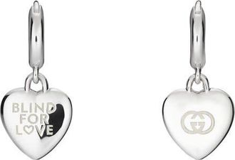 Gucci Blind for Love Heart Drop Earrings - YBD854106001