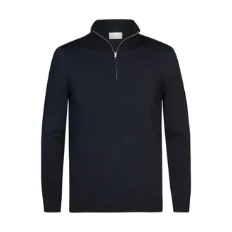 Profuomo Truien & Vesten, Heren, Blauw, XL, Halfzip Navy Pullover Pp 2J00010A