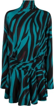 Pinko Zebra Print Minidress - Dames - Korte kleedjes - Veelkleurig - S - Kleedjes