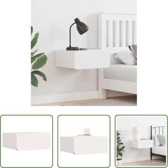vidaXL Comodino da camera da letto - Comodino Bianco 39 x 34 x 16,5 cm Legno di pino massello