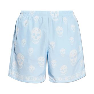 Alexander McQueen Heren, Badkleding, Blauw, Maat: S Polyamide