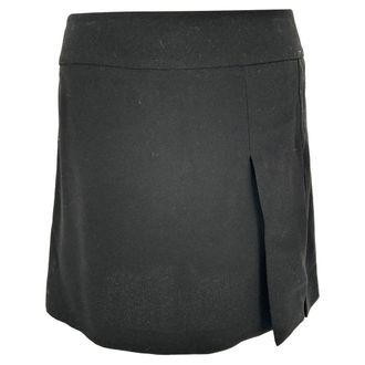 Joseph Half-Pleated Mini Skirt in Black Acetate