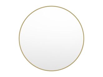 Vente-Unique Gran espejo redondo de pared de metal - D. 150 cm - Dorado - RONDIA