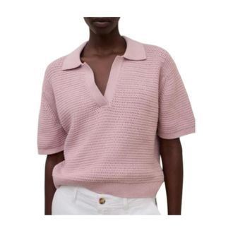 Ecoalf V-neck Knitwear, female, Pink, Size: XS Anna V-neck Sweater