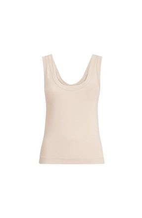 Brunello Cucinelli Ribbed jersey top in Cool Beige at Nordstrom, Size Xx-Small Eu