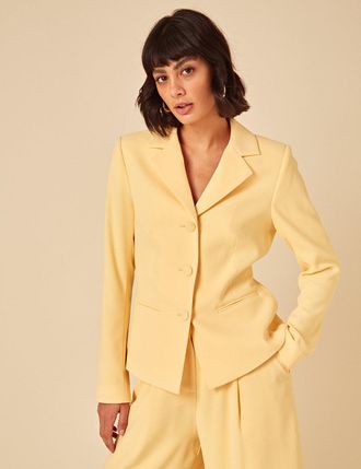 Nobody's Child Butter Yellow Tailored Blazer