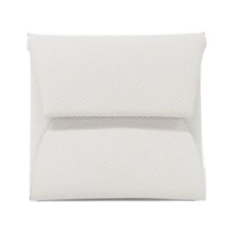 Herm&egrave;s White Epsom Leather Coin Purse/Coin Case (Pre-Owned)