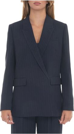 HUGO BOSS Dames, Jassen, Blauw, Maat: 3XL Leer