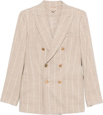 Max Mara Striped Double-breasted Blazer