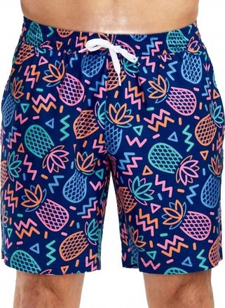 Tipsy Elves Party Pineapple Stretch Swim Trunks In Multi