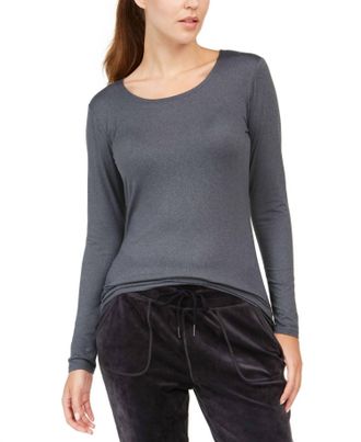 32 Degrees Cozy Heat Underwear Top In Charcoal