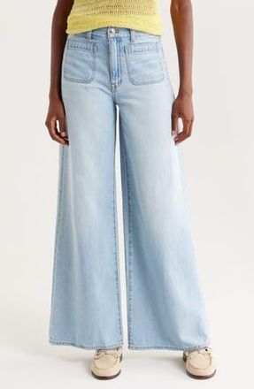 Madewell Patch Pocket Superwide Leg Jeans in Ahern Wash at Nordstrom Rack, Size 31
