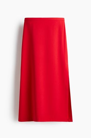 H&M Jupe mit Seitenschlitz - Rot