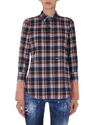 Dsquared2 Blue Regular Plaid Shirt
