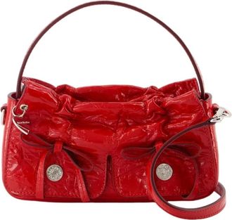 Acne Studios Handbags, female, Red, ONE SIZE, Red Quilted Leather Crossbody Bag
