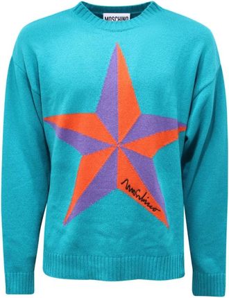 Moschino Cashmere Couture Sweater - Heren - Cashmere truien - Blauw - L - Truien & Vesten