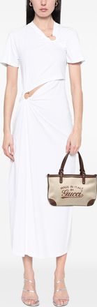 Gucci Pre-owned Womens Small Canvas Logo Craft Tote - Ivory Textile - One Size