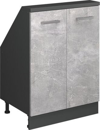 Vicco Armario para techo inclinado Rion, Hormigón/antracita, con 2 puertas, Vicco