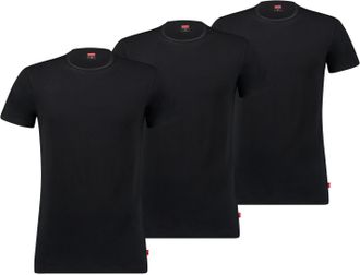 Levi's T-Shirt LEVIS, Herren, Gr. XL, schwarz (jet schwarz), Single Jersey, Obermaterial: 95% Baumwolle, 5% Elasthan, unifarben, normal normal, Rundhals, Shi