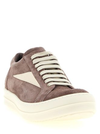 Rick Owens Suede with Contrasting Leather Details Sneaker - Brown