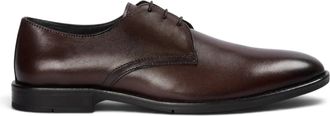 PAUL ANDREW Heren Klassieke Bruine Derby Schoenen met Gladde Neus - Henley