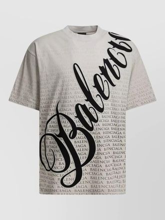 Balenciaga big b logo crew neck t shirt
