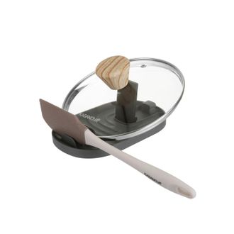 KASANOVA Poggiamestolo e coperchio grigio in polipropilene