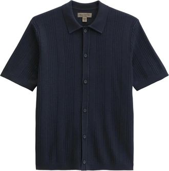 Marc O'Polo Truien & Vesten, Heren, Blauw, XL, Knit Shirts Shortsleeve